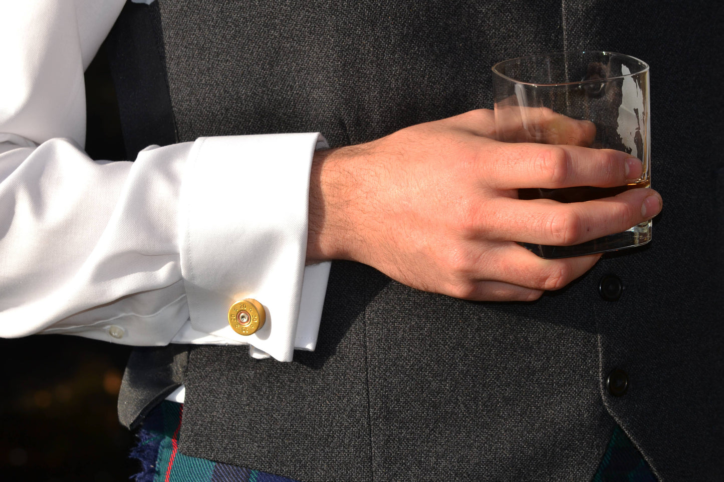 Upcycled shotgun cartridge cufflinks