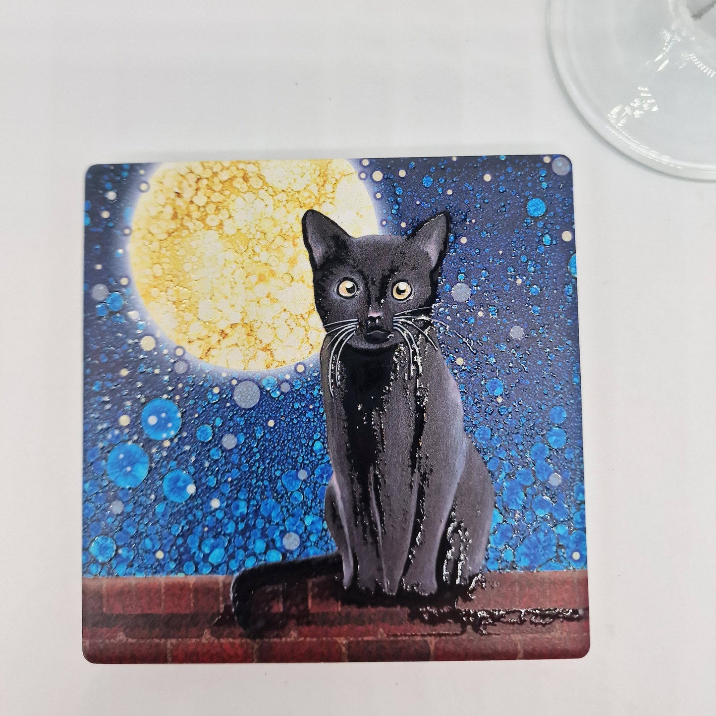 104-C  Black Cat Coaster