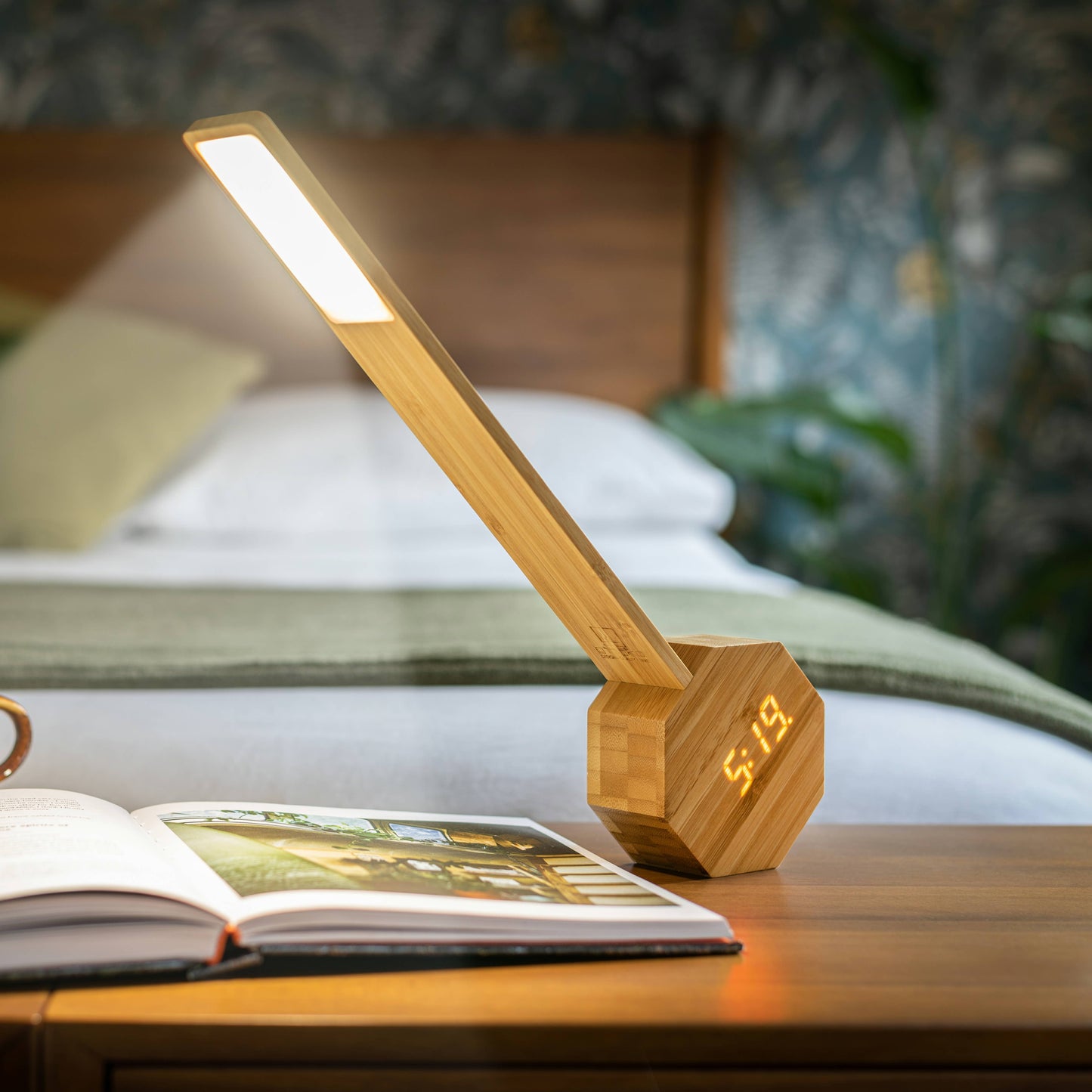Octagon One Plus Portable Alarm Clock Desk Light