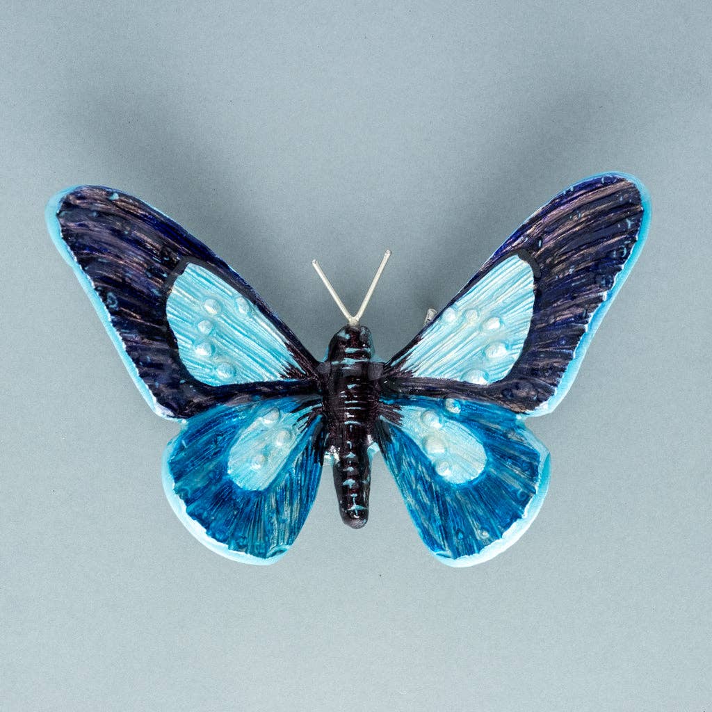 Blue Pattern Butterfly Large 19 cm