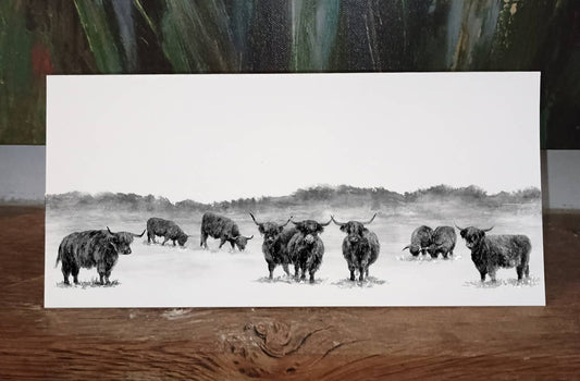 Highland Cows, greetings card