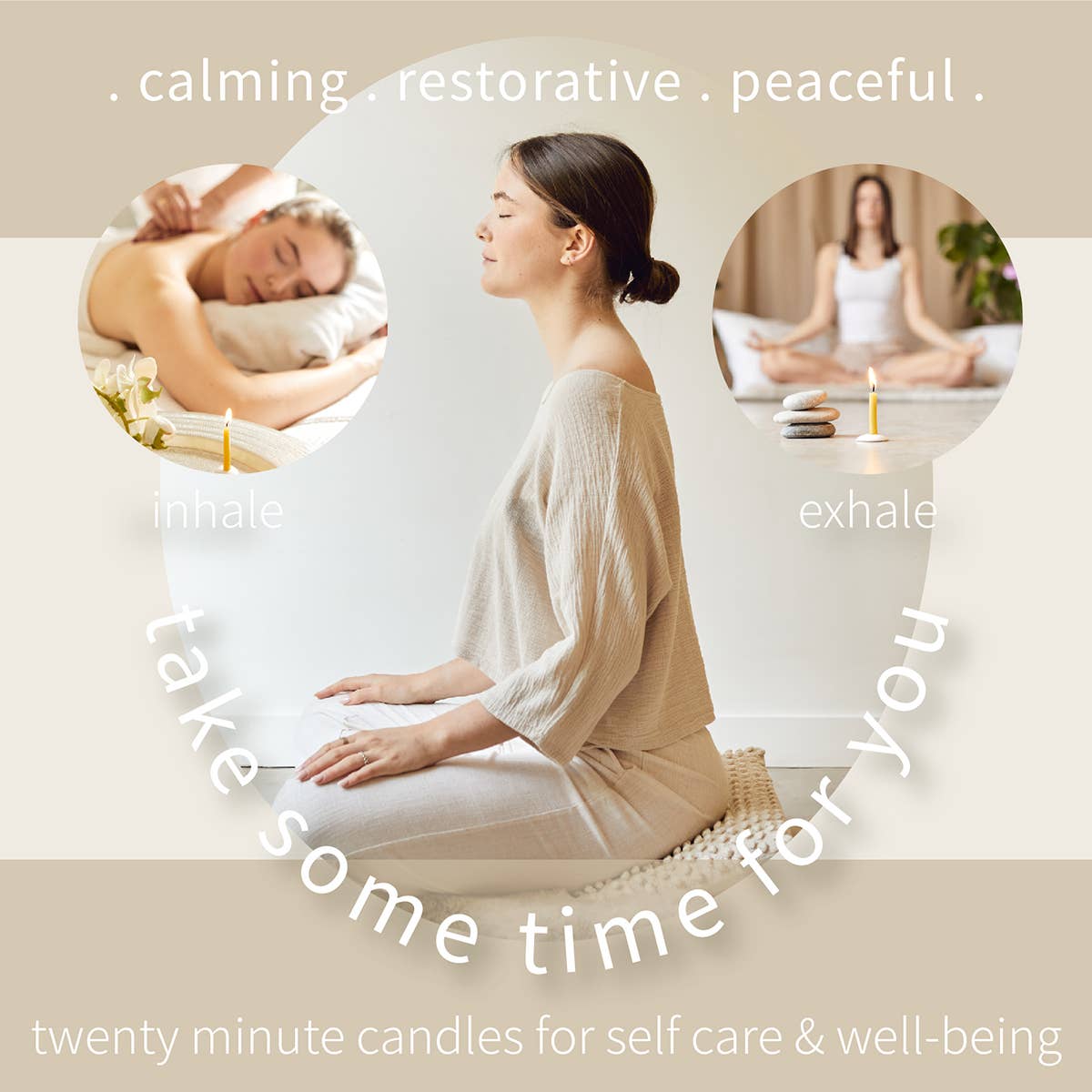 Twenty Minute Candles with Affirmation Cards