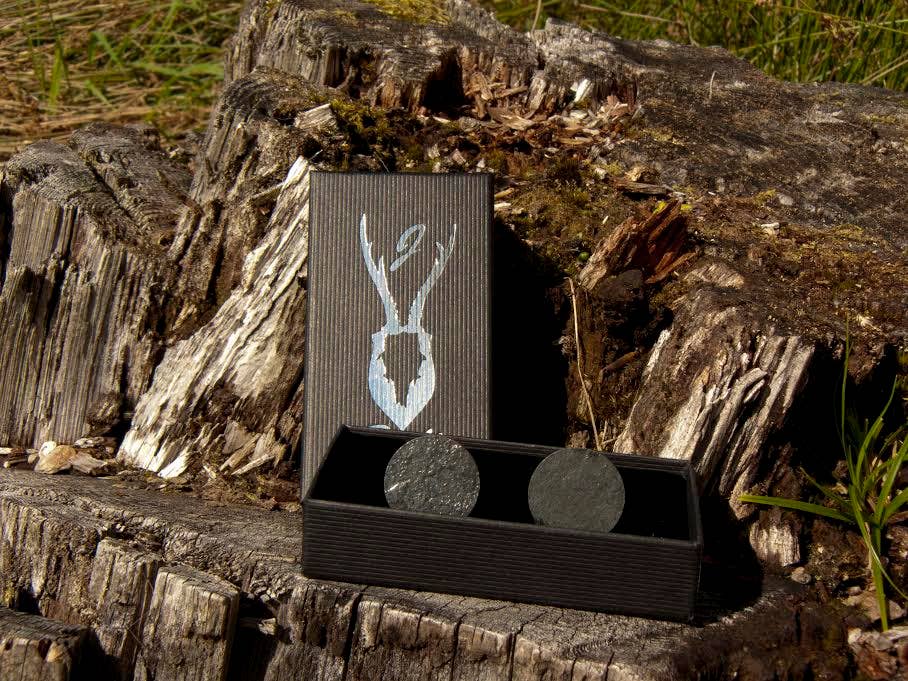 Natural slate cufflinks