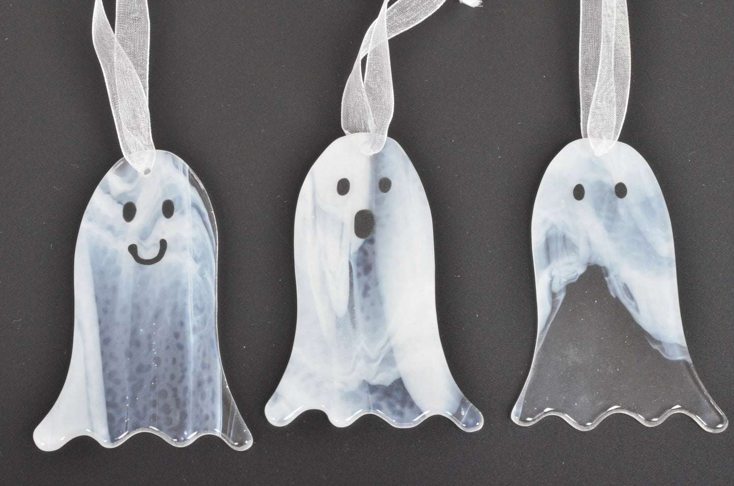 Fused Glass Ghost - Handmade Halloween / Fall Decorations