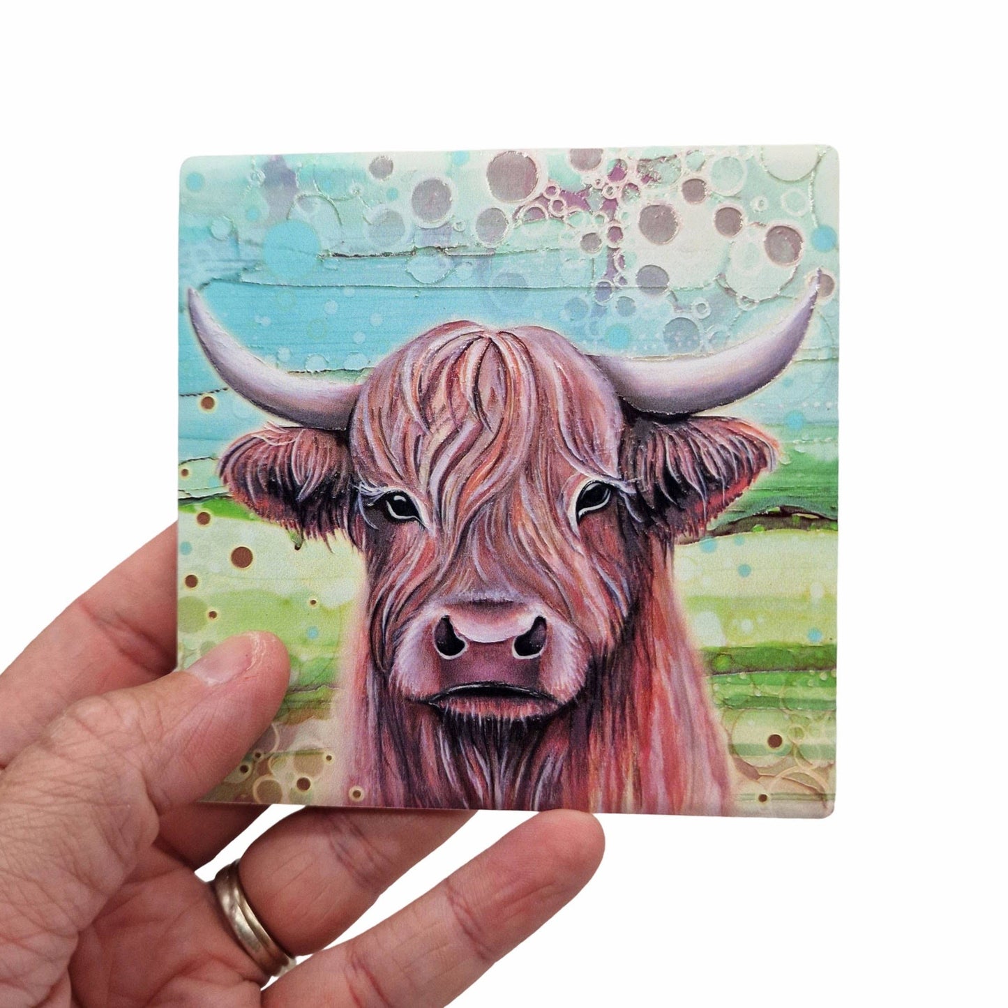 04-C - Highland Cow Coaster
