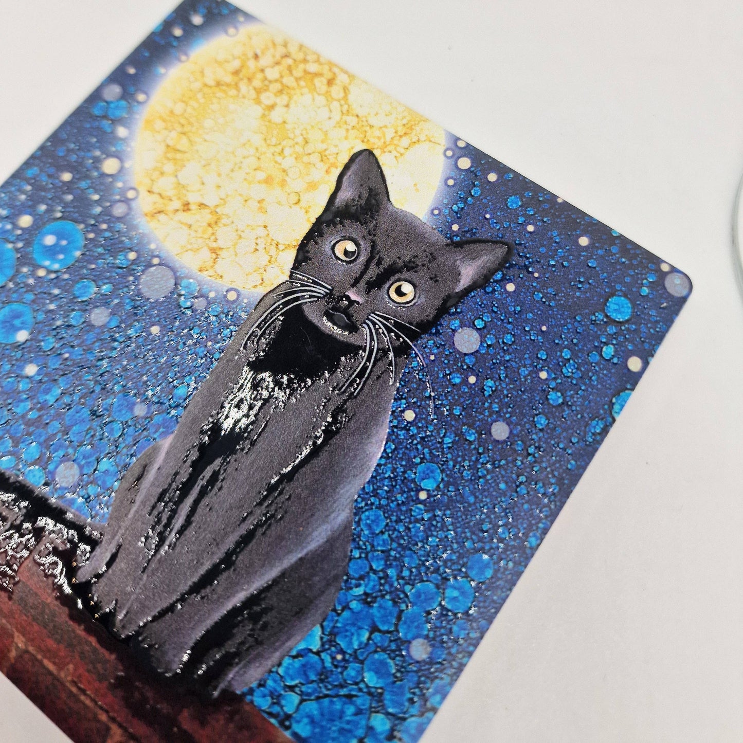 104-C  Black Cat Coaster
