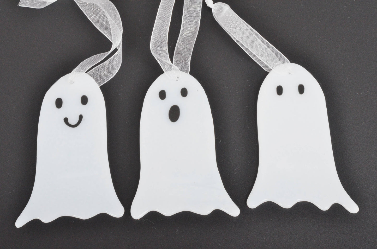 Fused Glass Ghost - Handmade Halloween / Fall Decorations