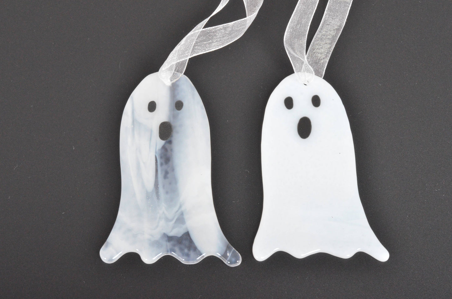 Fused Glass Ghost - Handmade Halloween / Fall Decorations