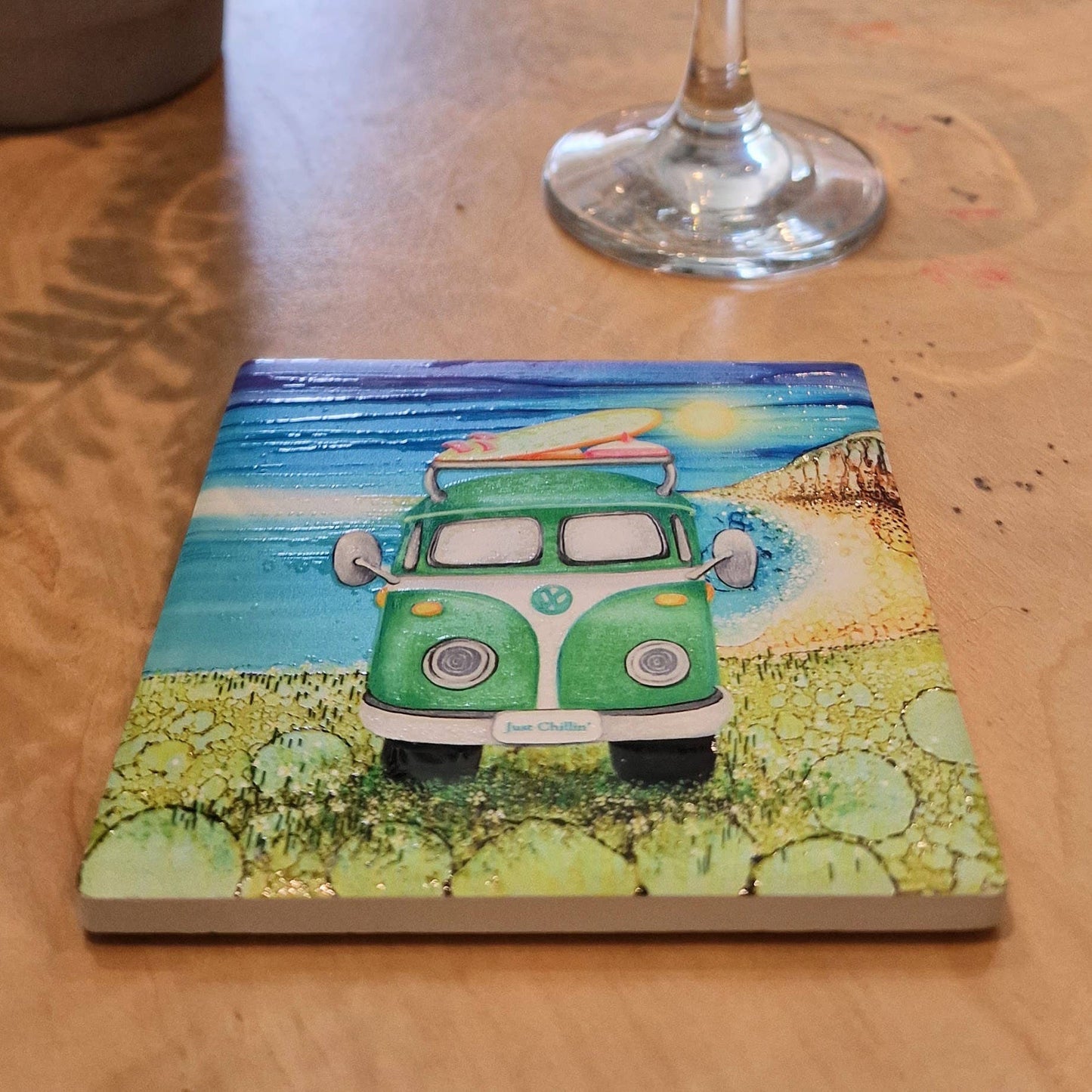 160-C Green Camper Coaster