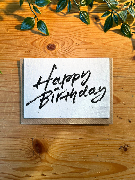 Plantable Greeting Card - Happy Birthday Simple