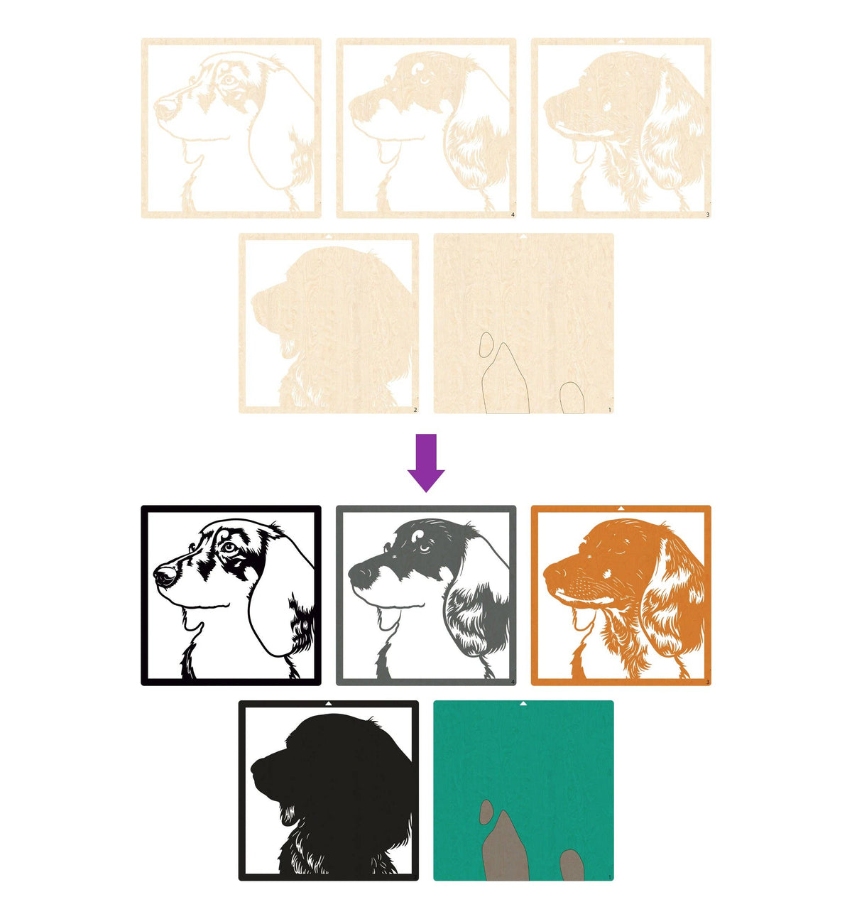 Wooden Sausage Dog Art Craft Kit
