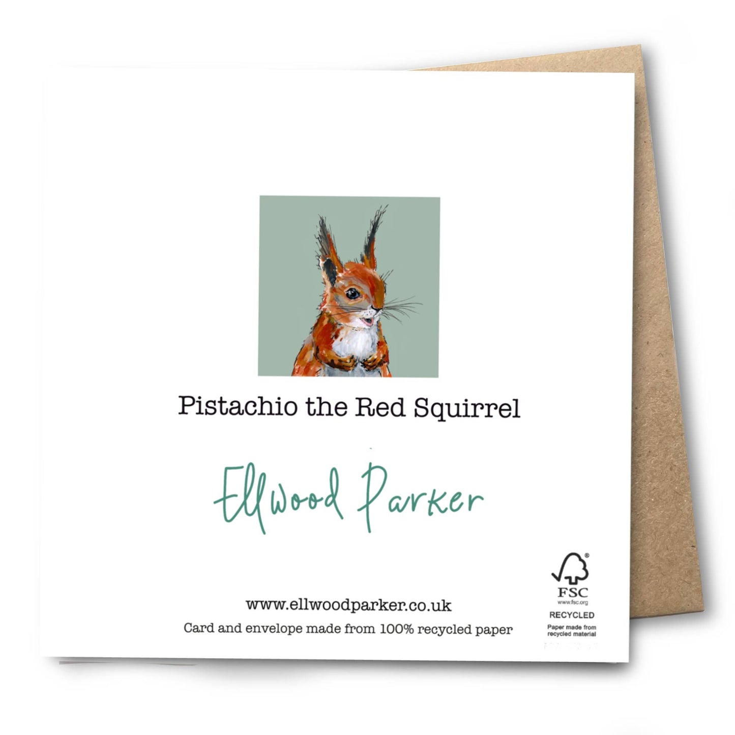 Red Squirrel Card | Eco | Recycled | Bird | Blank