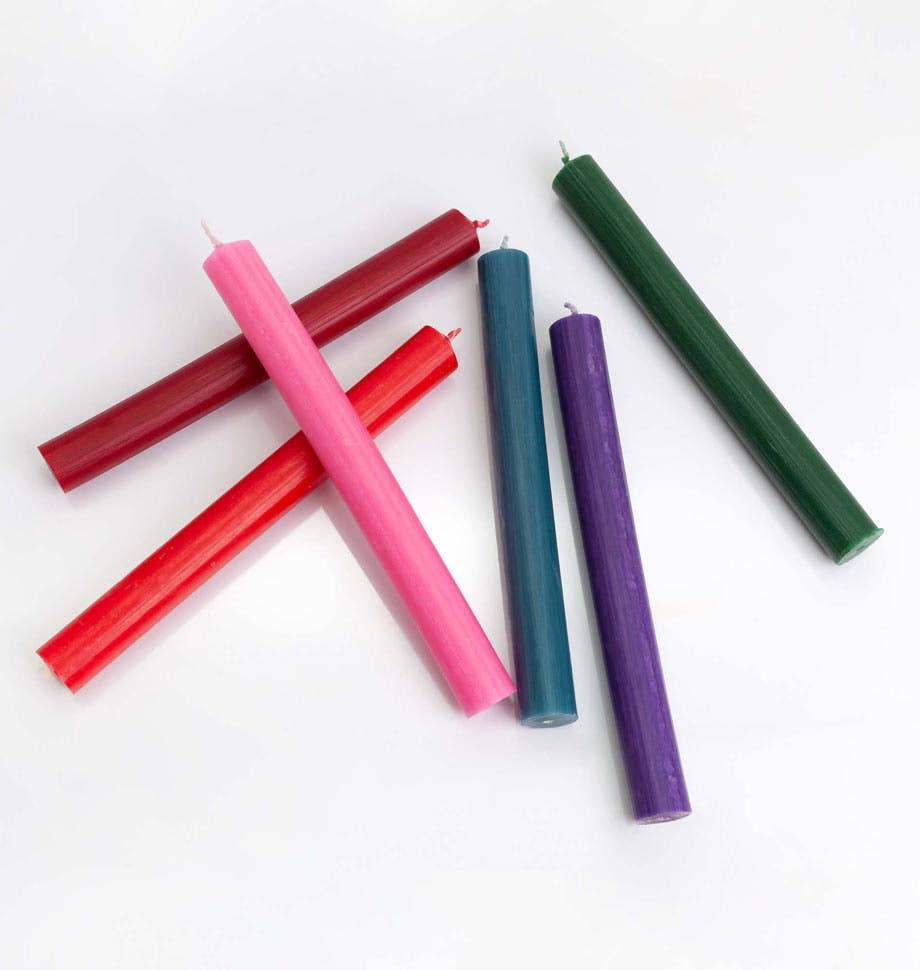 Burgundy 8 inch Dinner Candles x 5