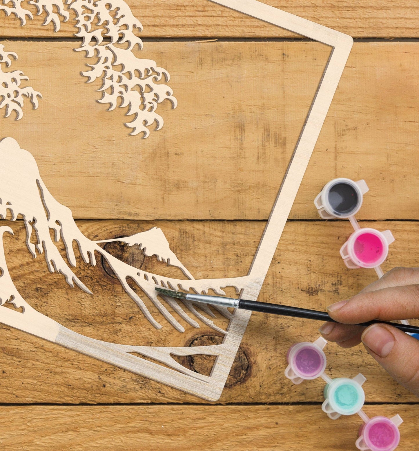 Wooden Great Wave Art Craft Kit
