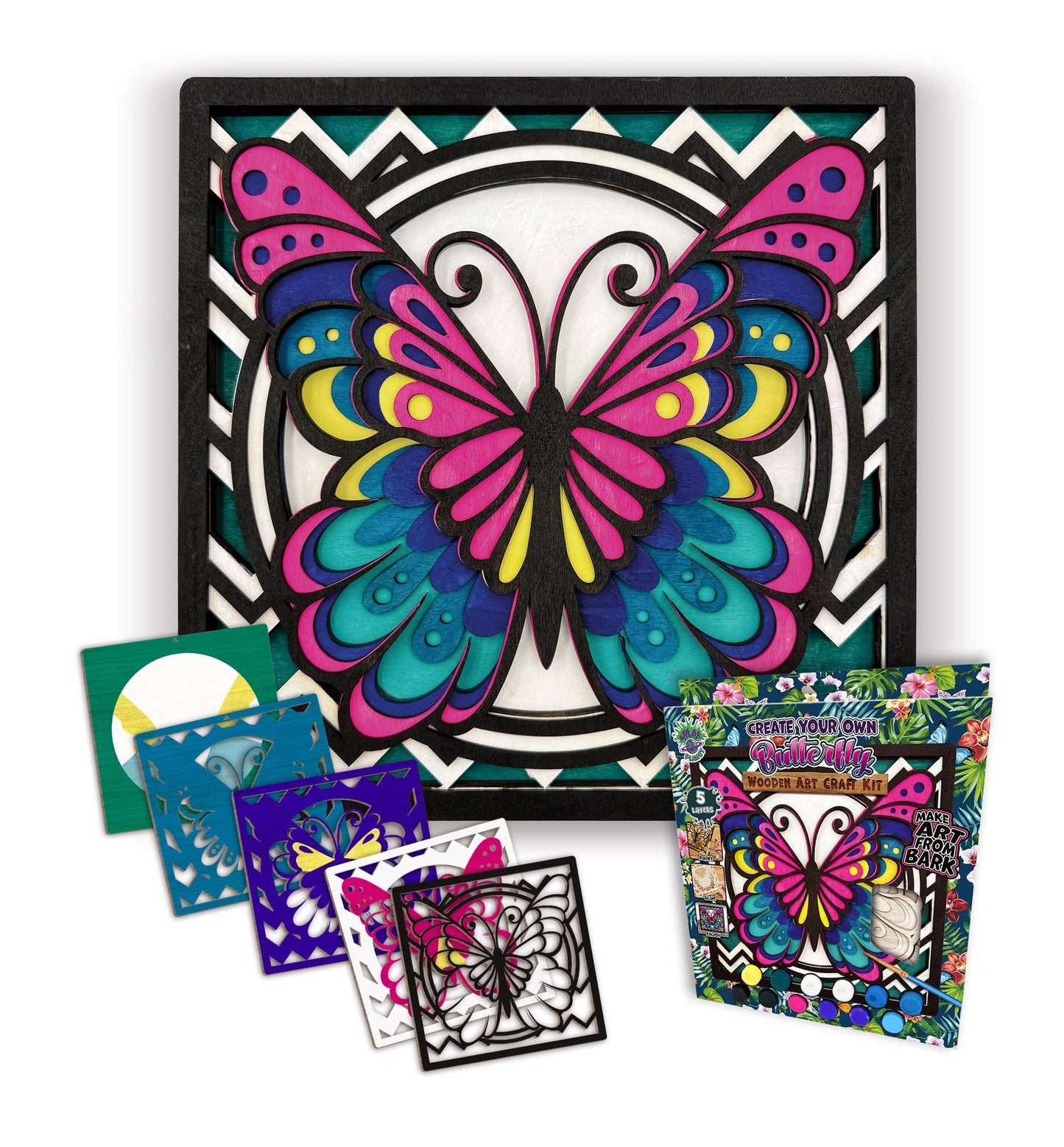 Wooden Butterfly Art Craft Kit