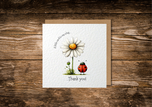 Daisy & Ladybird Thank you Card