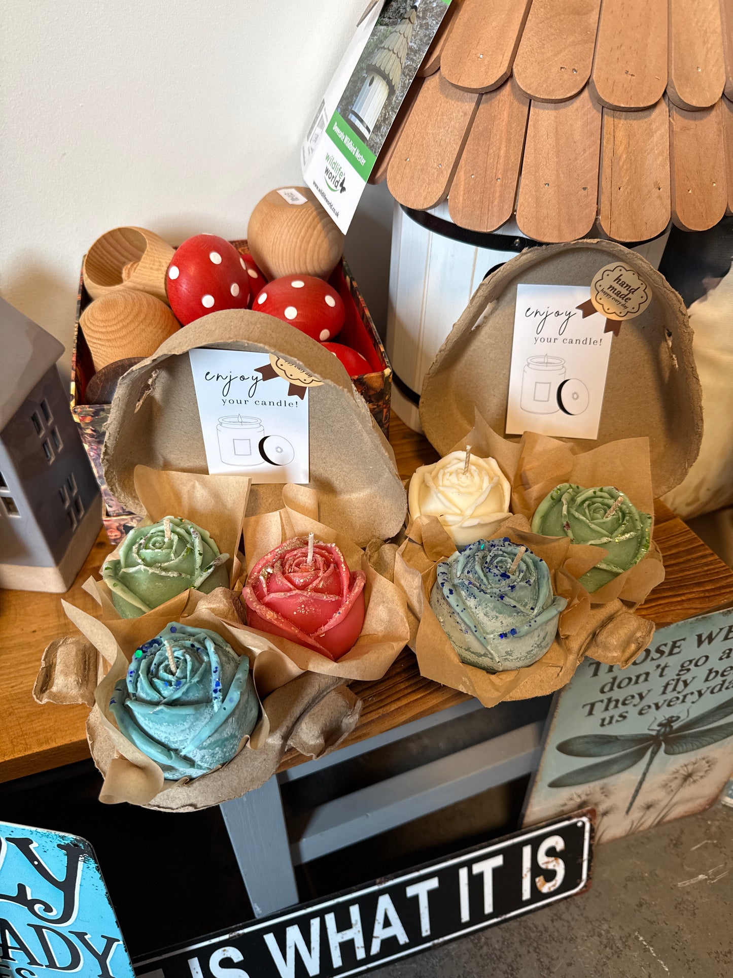 Box of Mini Rose Candles