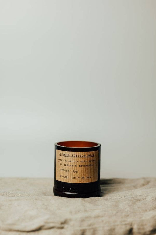 Small Summer Candle - Fire Glass