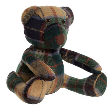 Heritage Green Check Tartan Bear Door Stop