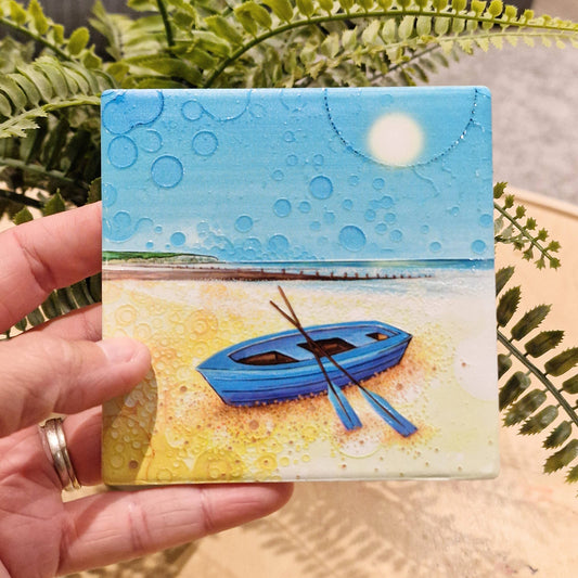 86-C Nautical Row Boat Coaster