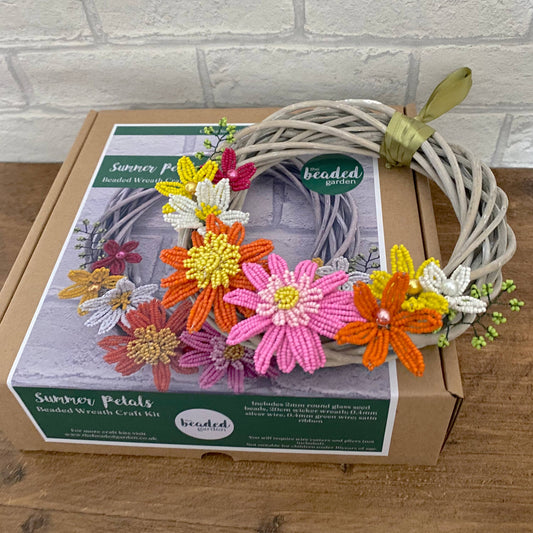 Summer Petals Wreath Craft Kit for Adults. Creative Gift.