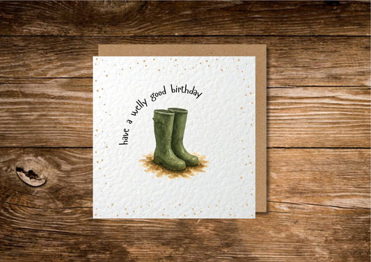 Welly Birthday Card 