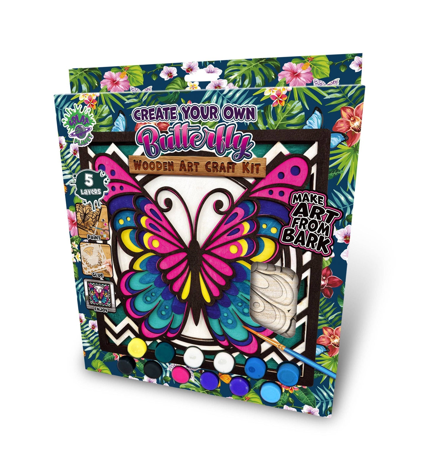 Wooden Butterfly Art Craft Kit