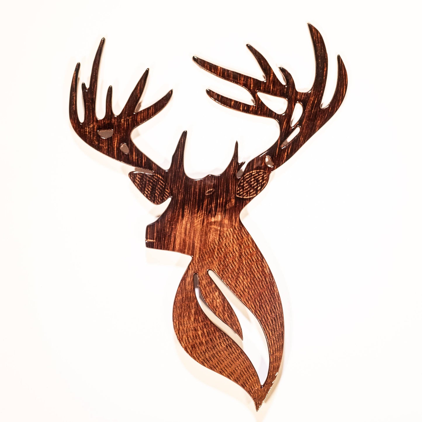 Brushed Brown Stag Head 52 cm