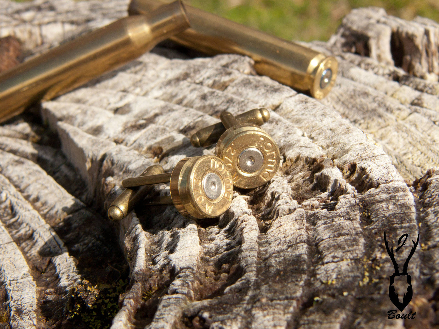 Upcycled bullet cufflinks