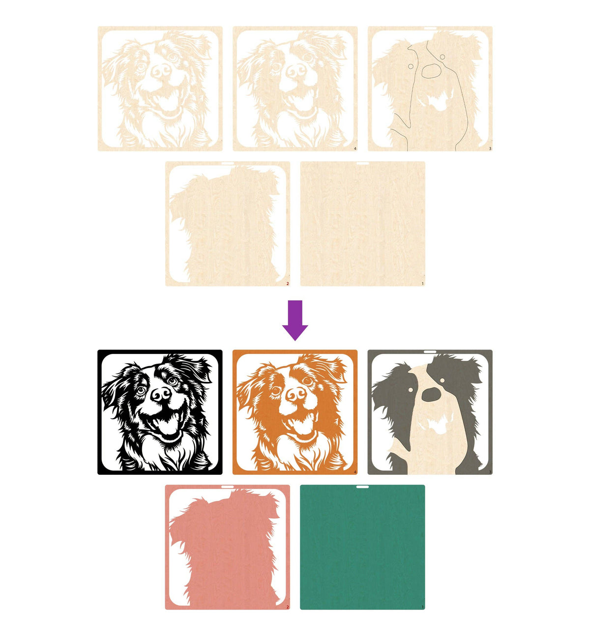 Wooden Dog Art Craft Kit