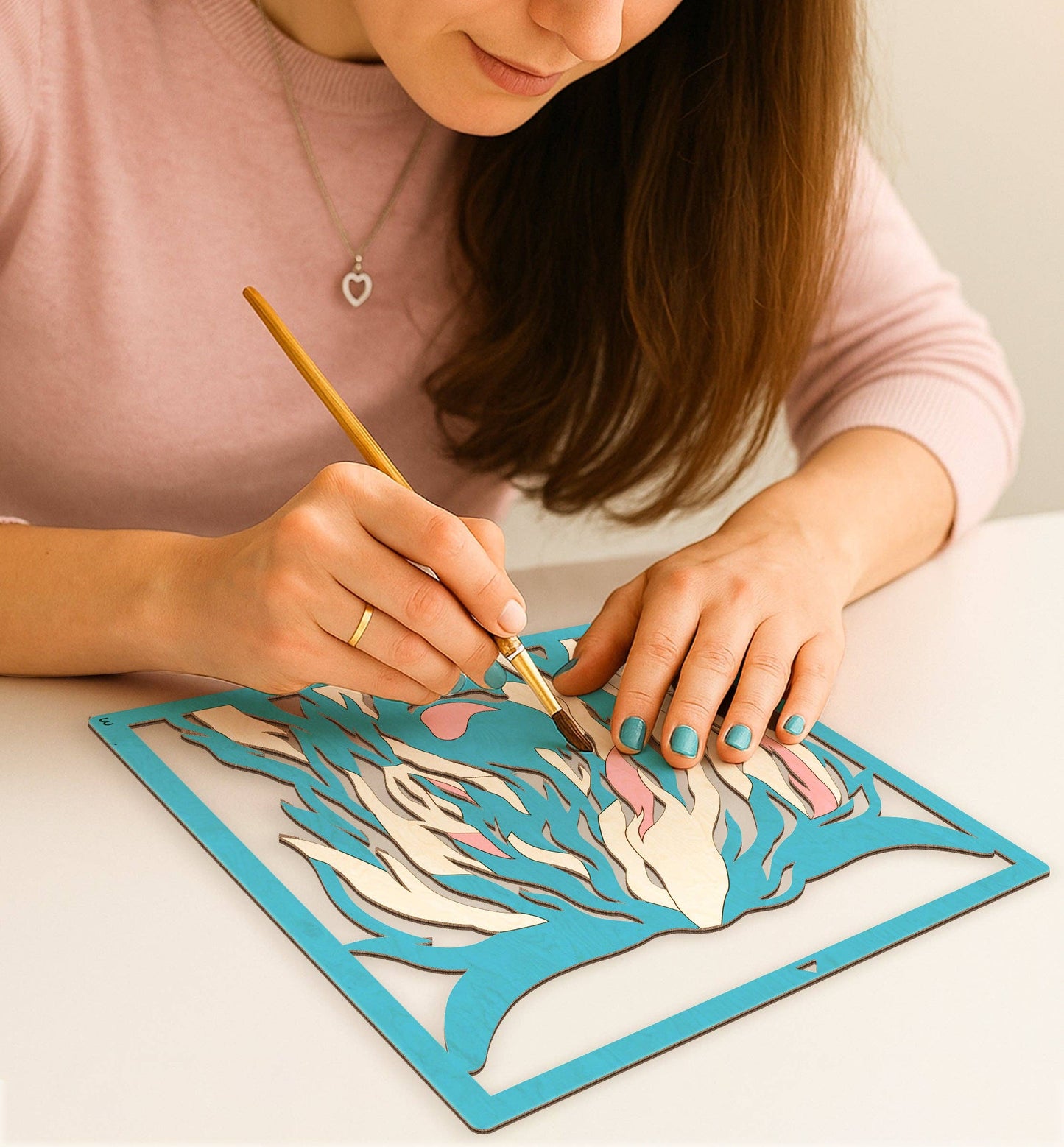 Wooden Highland Cow Art Craft  Kit