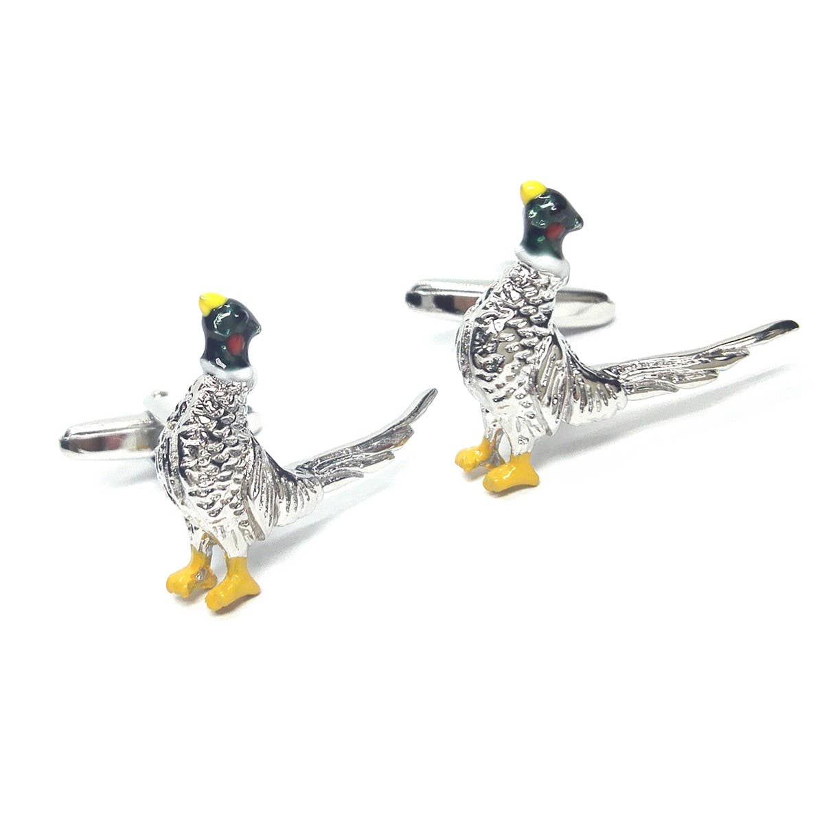 Enamelled Pheasant Cufflinks