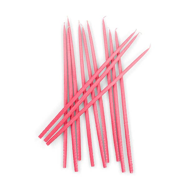 Thin Taper Candles - Neyron Pink