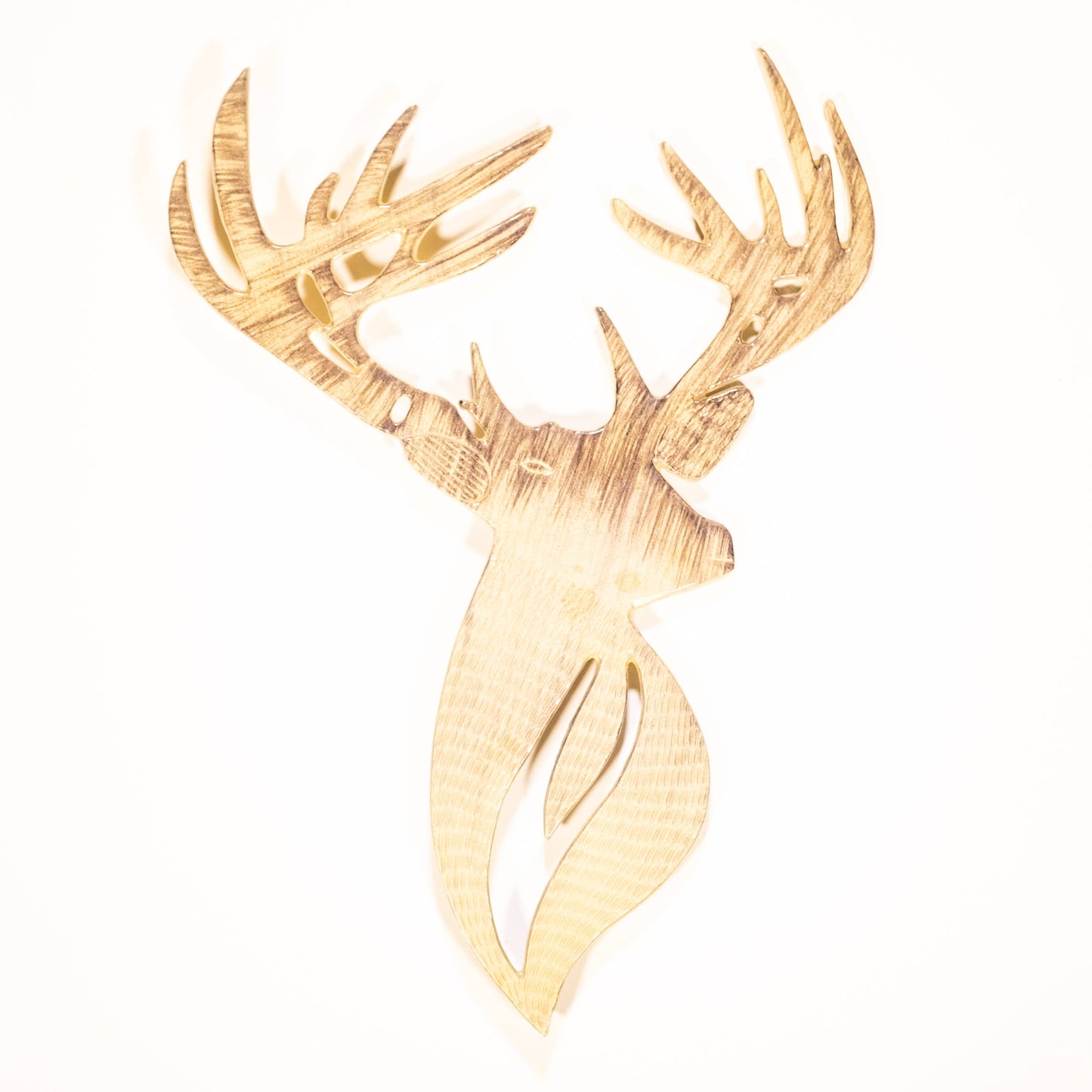 Brushed Silver Stag Head 52 cm