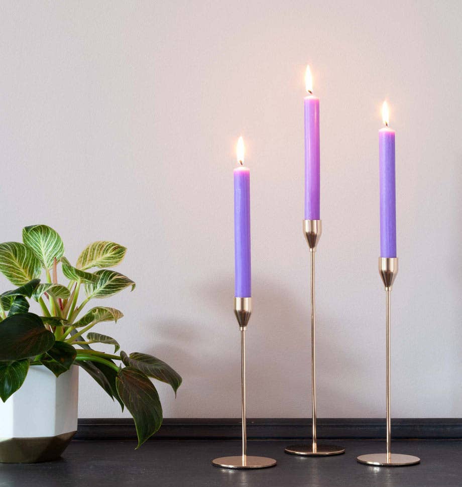 Lilac 8 inch Dinner Candles x 5