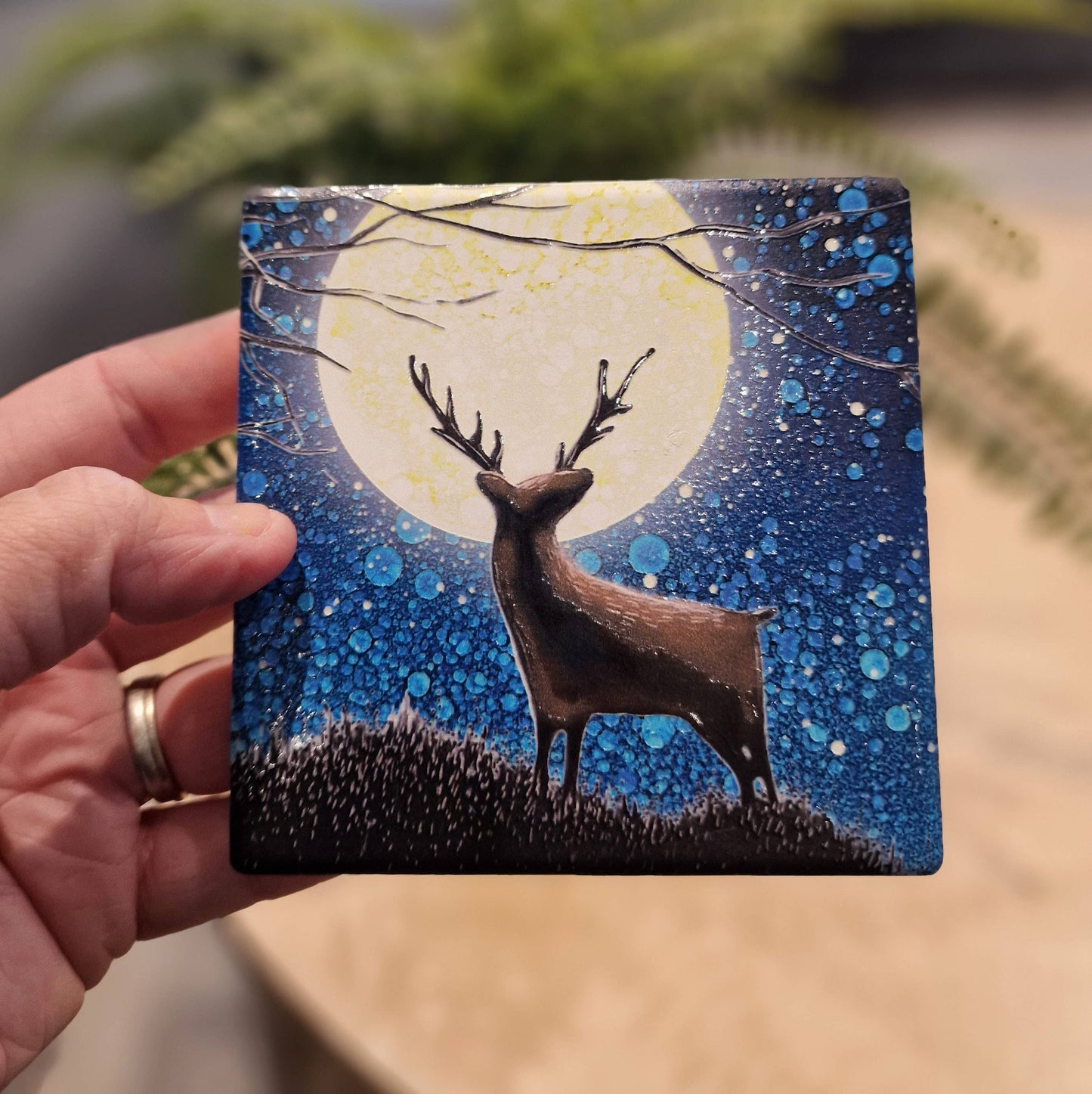 12-C Stag Coaster