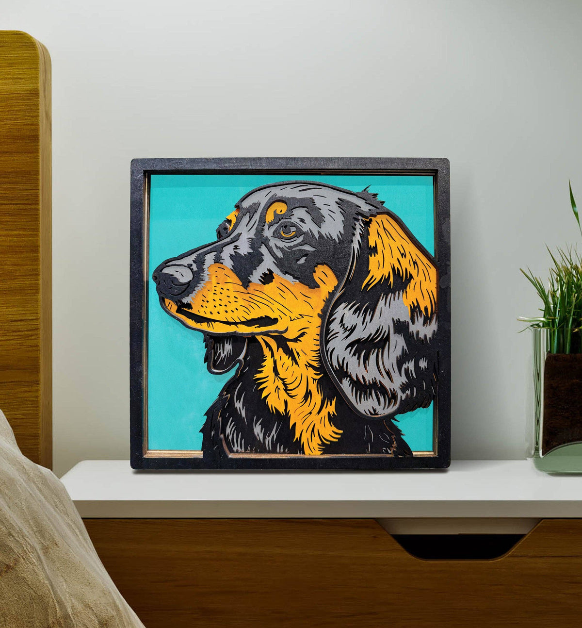 Wooden Sausage Dog Art Craft Kit