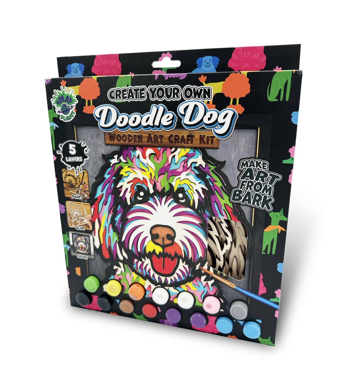 Wooden Doodle Dog Art Craft Kit