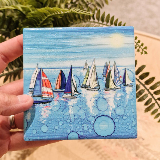 83-C Nautical Regatta Coaster