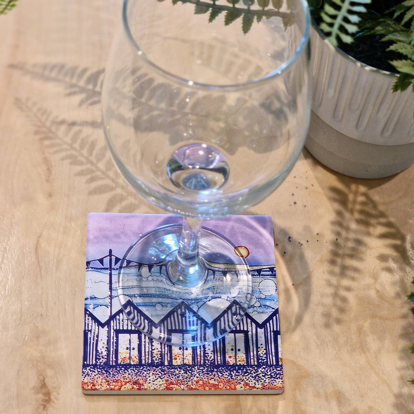 171-C Row Beach Huts (CR) Coaster