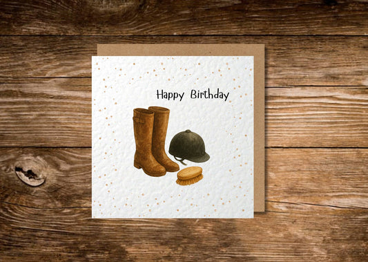 Horse Rider Birthday Card 