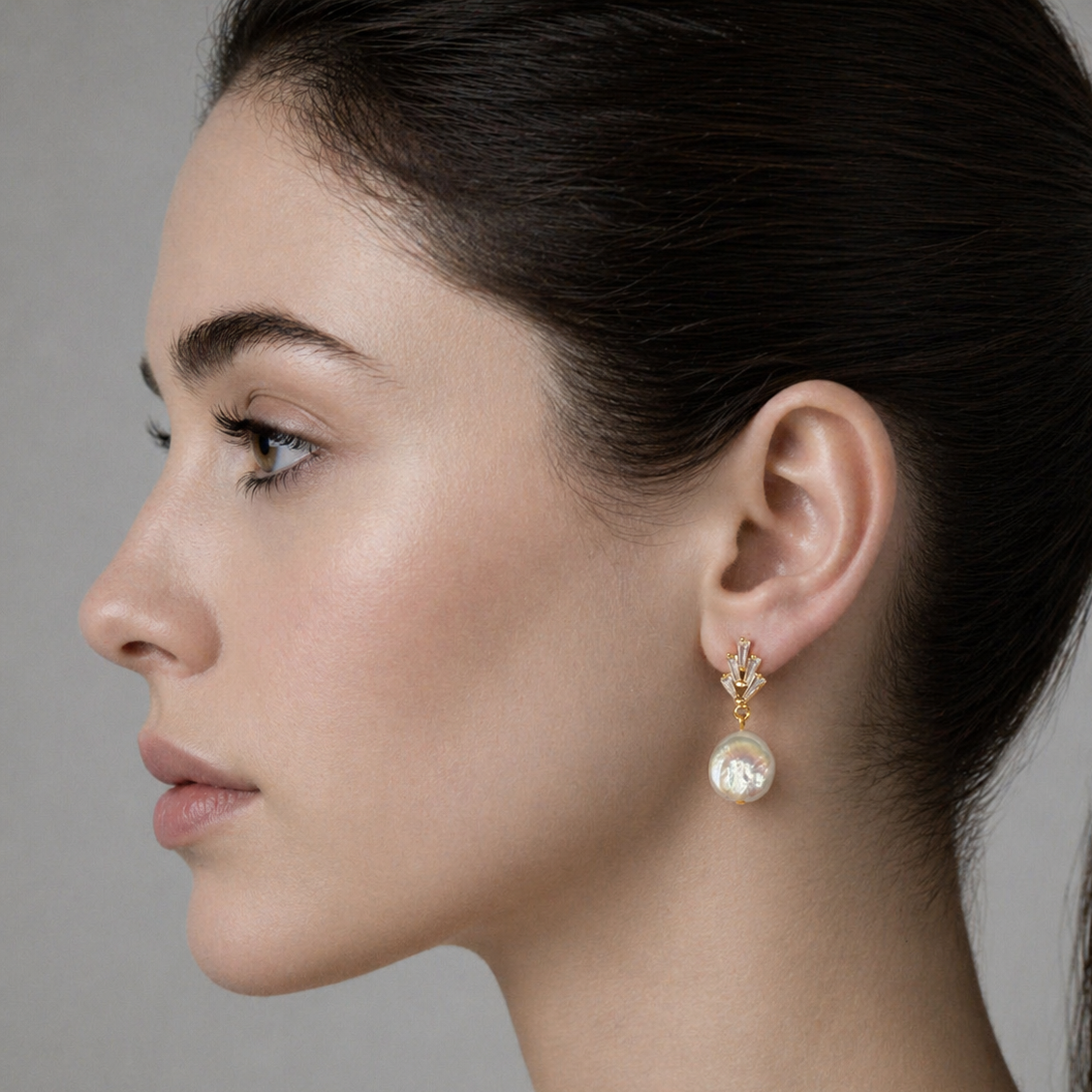 Art Deco Freshwater Pearl Earrings
