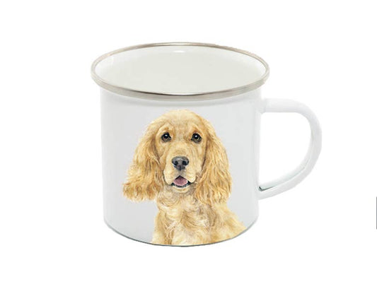 Enamel Mug, Cocker Spaniel, Mimi YELLOW