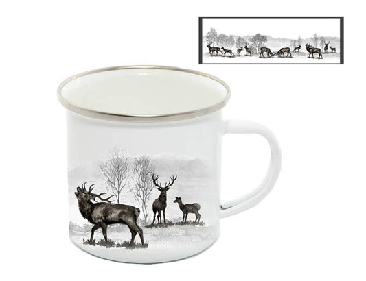 Enamel Mug, Highland Stags