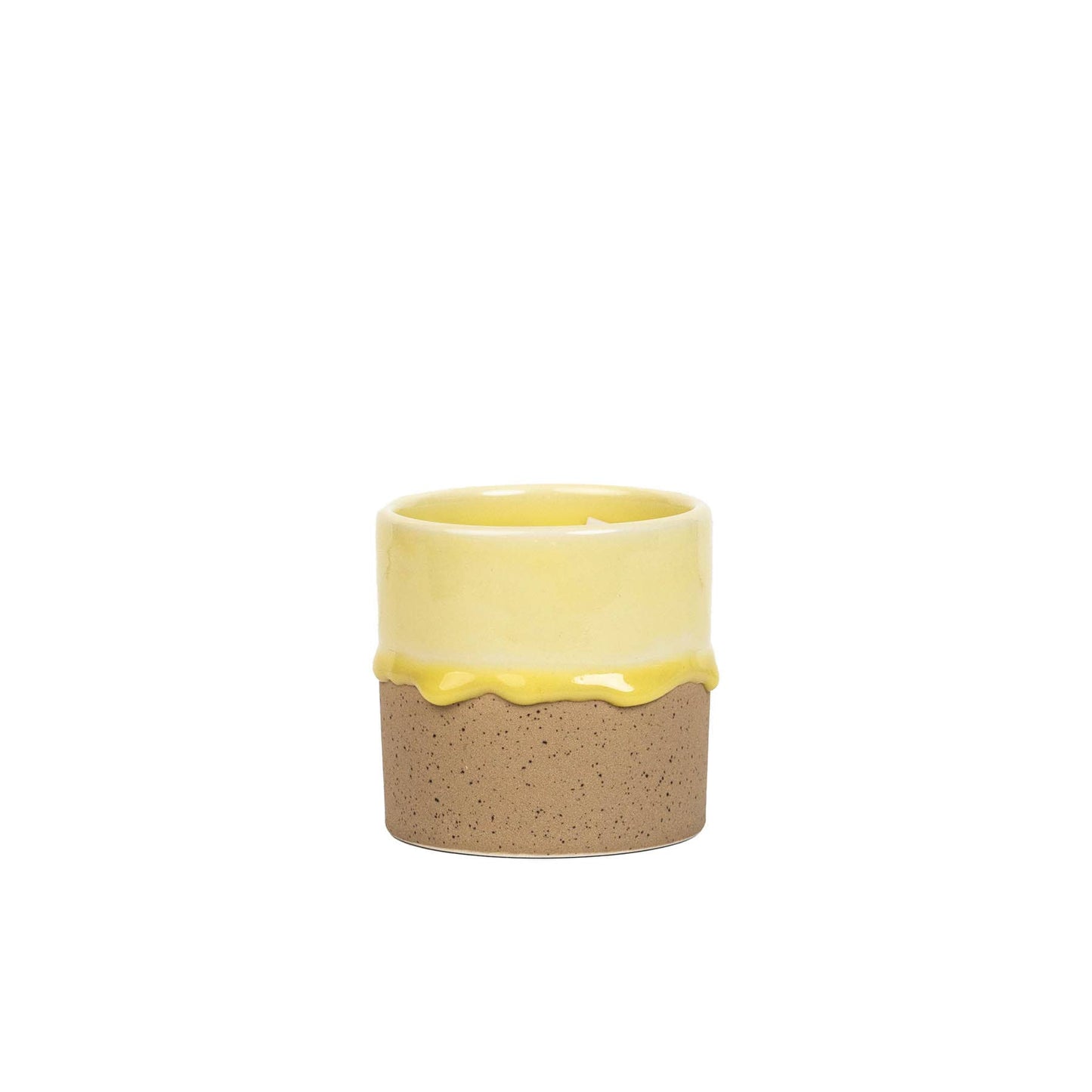 Drip Ceramic Planter Small - Pale Yellow