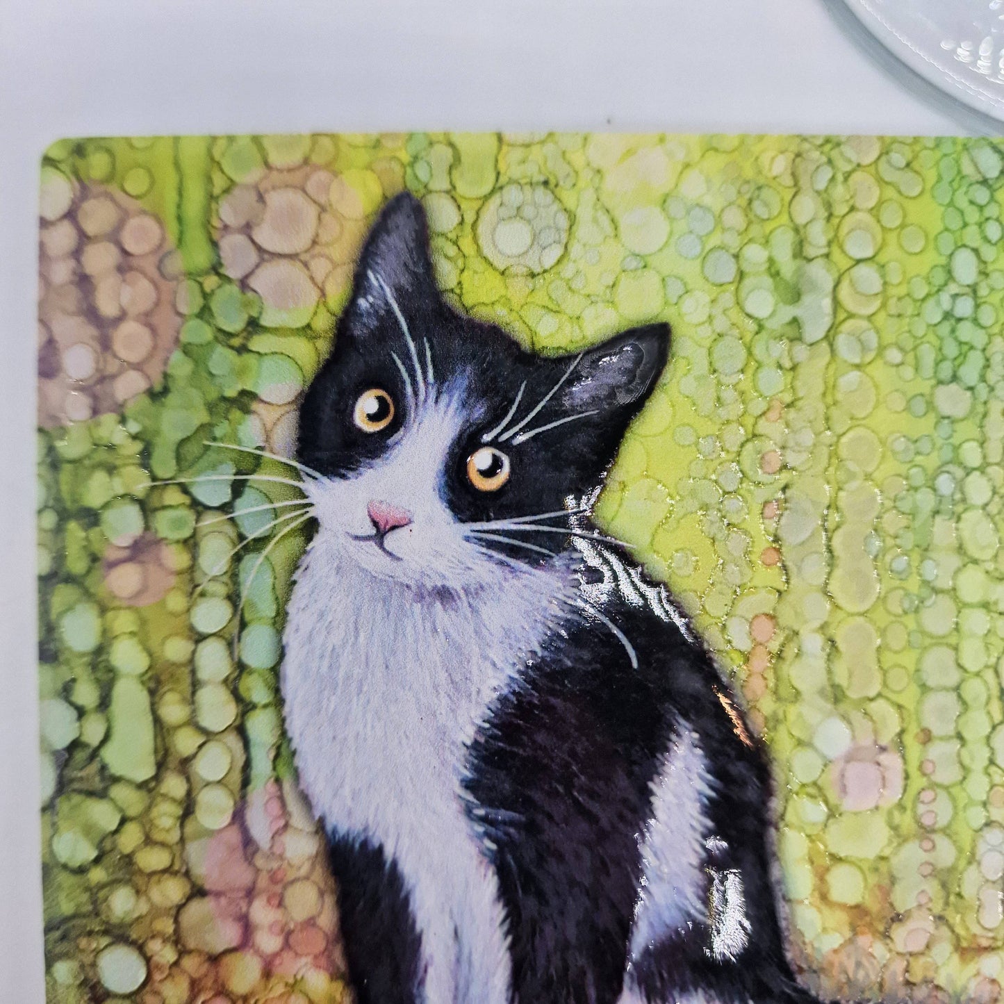 103-C Black & White Cat Coaster