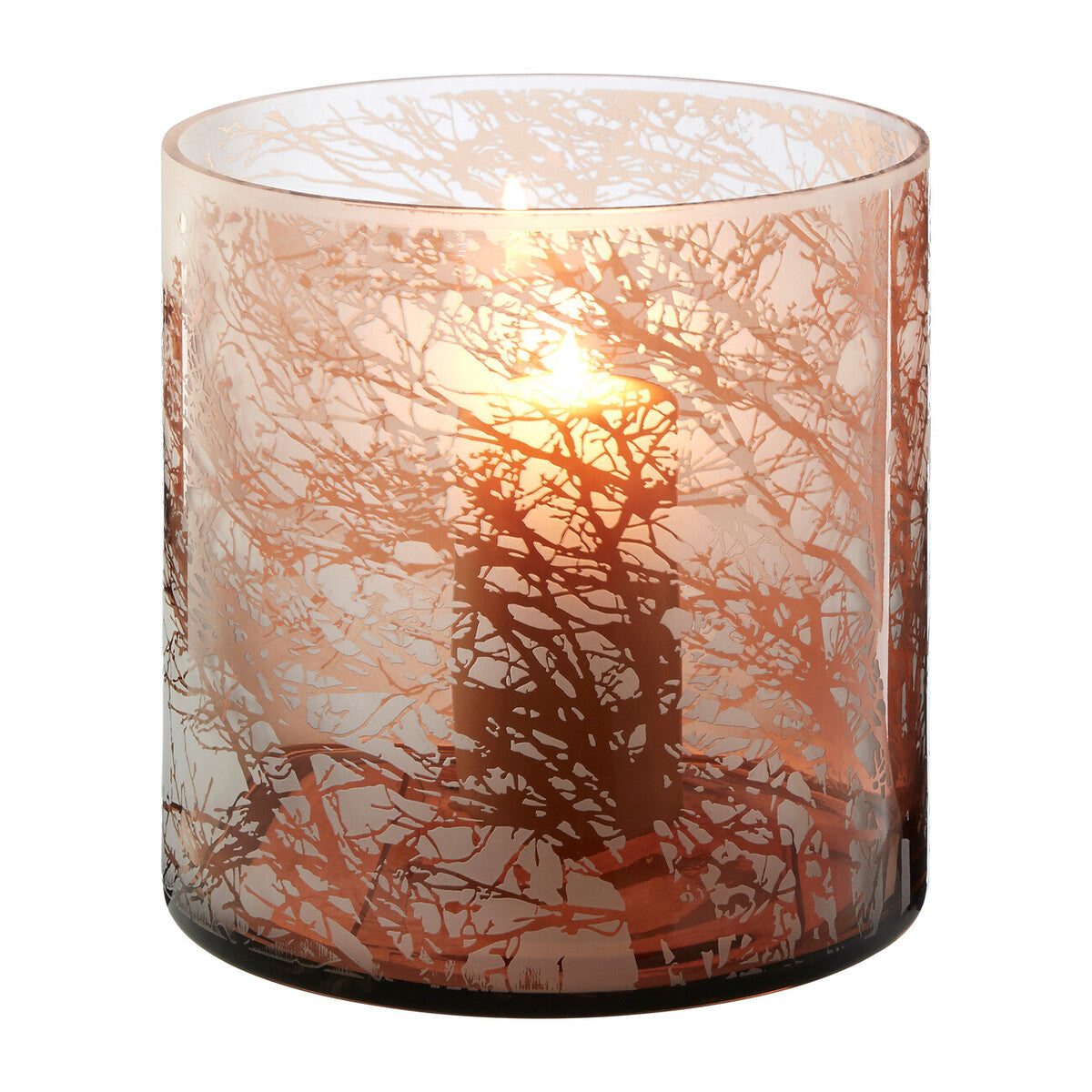 Branch Medium Glass Hurricane Candle Holder
