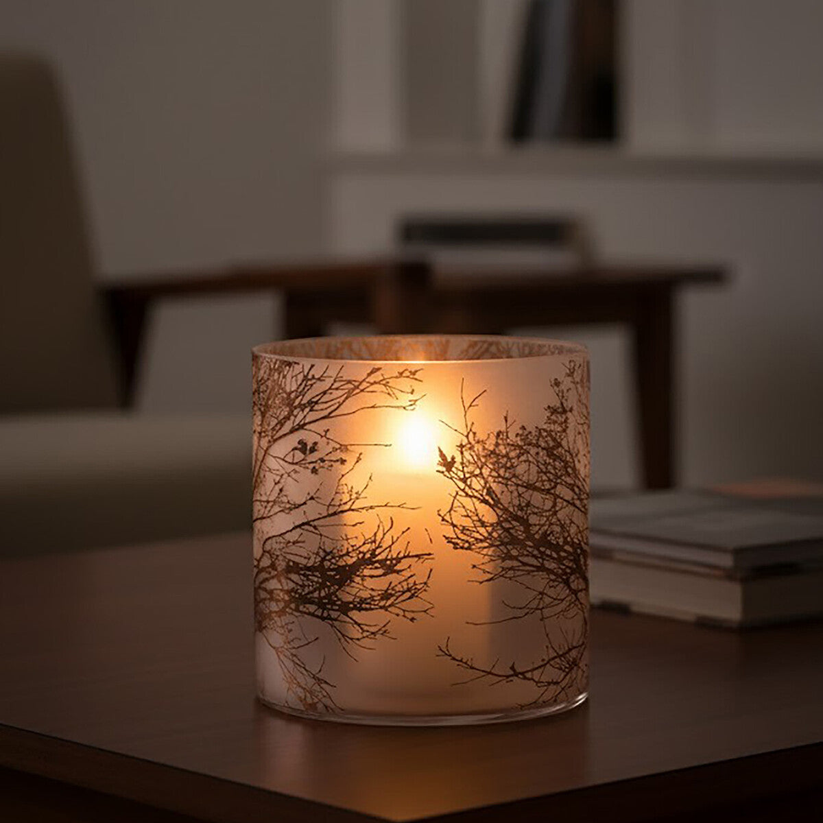 Branch Large Glass Hurricane Candle Holder