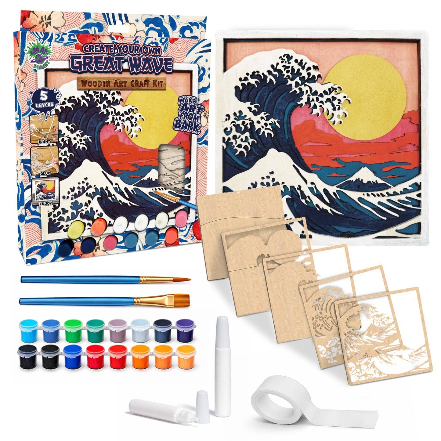 Wooden Great Wave Art Craft Kit