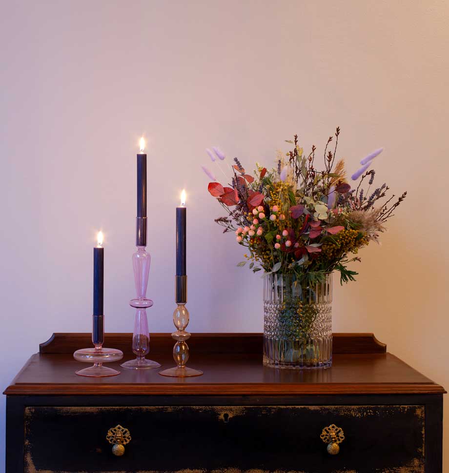 Navy 10 inch Dinner Candles x 6